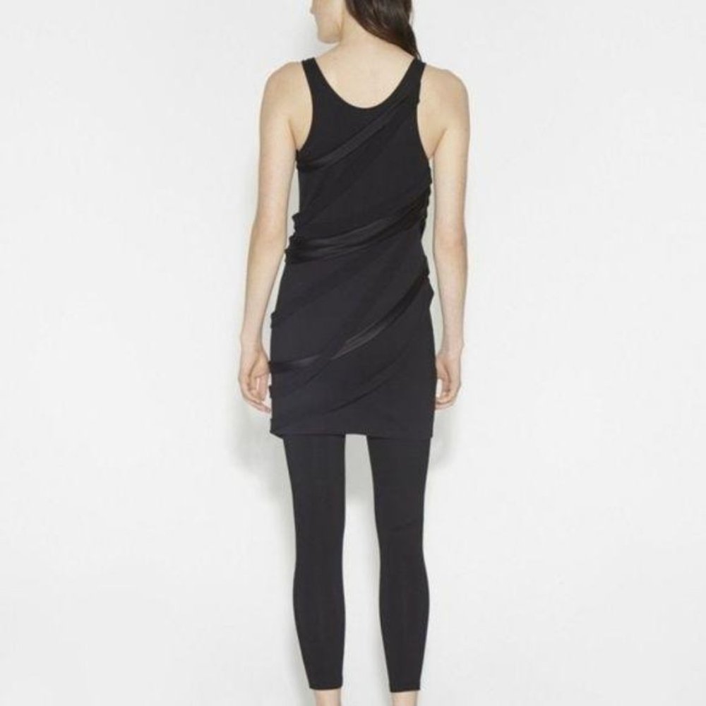 Halston 90s Black Strappy Body Con Mini Dress Large - Picture 2 of 6